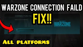 How to fix connection failed or unable to access online services on Call of duty Warzone PS4XBOX [upl. by Marylinda137]