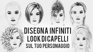 tutorial viso 22 disegna infiniti look di capelli sul volto femminile che hai creato [upl. by Amalbergas]