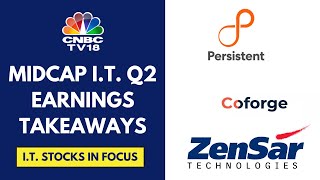 Midcap IT Cos Persistent Systems Coforge amp Zensar Tech Surge On The Back Of Q2 Earnings  CNBC TV18 [upl. by Aissert]