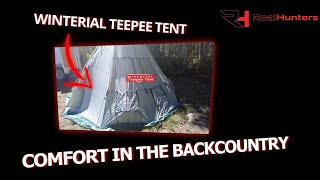 Ultimate Comfort in the Backcountry Winterial Teepee Tent Review  7Day Elk Hunt [upl. by Martainn291]