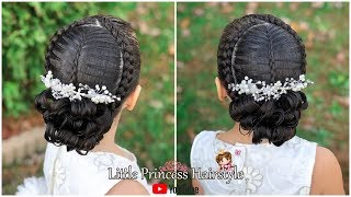 PEINADO RECOGIDO ELEGANTE CON TRENZA MUY FÁCILPEINADO PARA GRADUACIÓN BODAS COMUNIONES [upl. by Haduj]