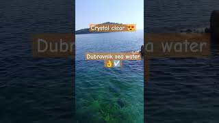 How clean and clear the ocean water in DubrovnikCroatia ☑️👌😍 ocean croatia crystalclearwater [upl. by Ilrac637]