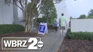 Louisiana voters line up to vote early after early voting opened Friday [upl. by Yuhas]