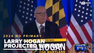 Former Maryland Gov Larry Hogan projected winner of 2024 GOP Senate primary [upl. by Lindsley109]