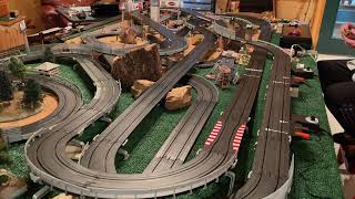 HO Slot Car Track  AFX Giant Raceway  Run some cars jaghobbies [upl. by Ahtan107]