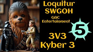 SWGOH GAC 3v3 M05 LV Leia Rey Malgus Jabba DR Raddus Queen [upl. by Harlene460]