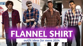 🔥 FLANNEL SHIRT outfit mens 🔥 check shirt outfit ideas for mens 🔥 [upl. by Idhem3]