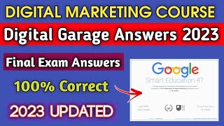 Google Digital Marketing Garage Certification Final Exam Answers  2023 June updated [upl. by Namie447]