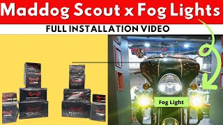 Maddog Scout X Auxiliary Lights  Complete Installation  Super meteor 650 [upl. by Fe]