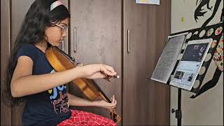 mandram vanda Tamil song on violin by my student Srimithra [upl. by Leirrad]