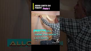 Togliere carta da parati PARTE 1 tutorial faidate imbiancare [upl. by Ellessig]