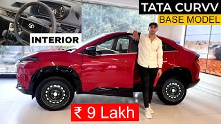 Tata CURVV Smart  BASE MODEL   ₹ 9 Lakh  Interior Exterior Features amp All  First On YouTube [upl. by Ralyat]