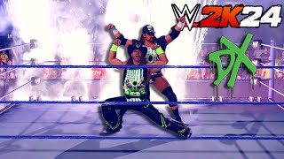 WWE 2K24 DGeneration X Full Entrance with Tag team finisher [upl. by Lettig]