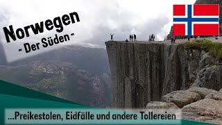 Norwegen  Preikestolen Flekkefjord Holtaheia und Vøringsfossen [upl. by Narih]