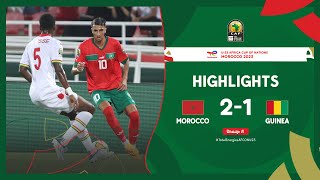 Morocco 🆚 Guinea  Highlights  TotalEnergiesAFCONU23  MD1 Group A [upl. by Lizbeth]