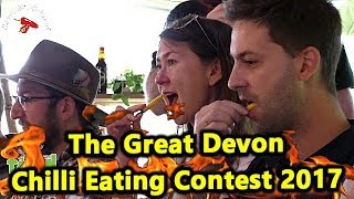 Chilli Pepper Eating Contest  Great Devon Chili Challenge  October 2017 [upl. by Nnyllaf]