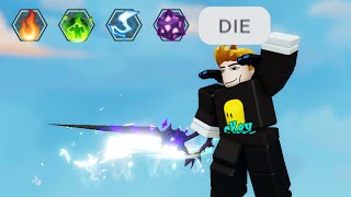 Enchanted Magical Lucky Block VS 50 Players Roblox Bedwars [upl. by Farra]