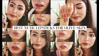 Best Drugstore NUDE Lipsticks for Olive Skin Tones [upl. by Raseta990]