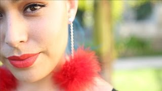 Feather Pom Pom Earrings ♥ DIY [upl. by Nylrad962]