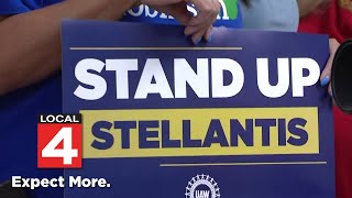 Stellantis UAW members rally at Trenton plant [upl. by Iznil]