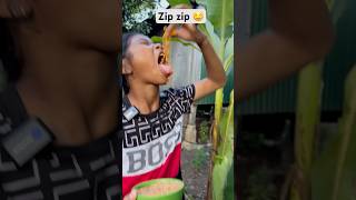 Zip zip 🤤😂 edit funny wildrice food fruit [upl. by Rawden987]