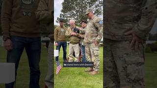 82nd Airborne Division chaplain prays with World War II Veteran Dennis Boldt amp Band of Brothers [upl. by Assilrac]