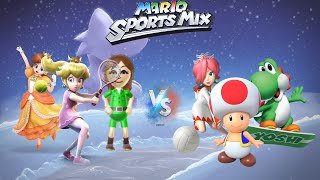 Mario Sports Mix  Hockey 3 players Hard CPU Exhibition Match 267 [upl. by Dela411]