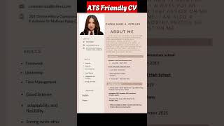 ATSfriendly Europass CV how to make Europass CV europasscv [upl. by Dilly]