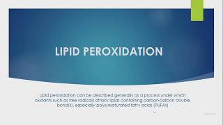 Lipid Peroxidation [upl. by Aserehs487]