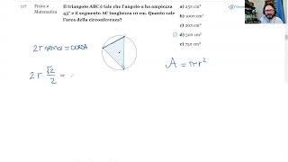 📐 Luglio 2024  Fisica e matematica n° 117  Il triangolo ABC è tale che l’angolo α ha ampiezza 45°… [upl. by Halliday444]