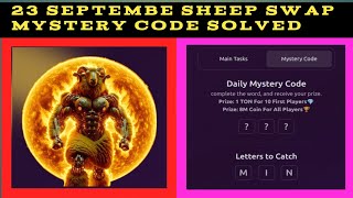 23 Septembe Sheep swap Mystery Code solved l sheep swap mystery daily Code solved air drop sheep [upl. by Florry]