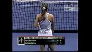 WTA Championships 2004 RR Mauresmo vs Zvonareva Highlights [upl. by Wehhtam]