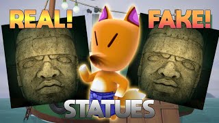 COMPLETE Genuine Statue Guide ALL REAL VS FAKE CrazyJolly Redd Animal Crossing New Horizons [upl. by Tepper]