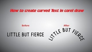 Curved Text in Corel Draw [upl. by Earl]