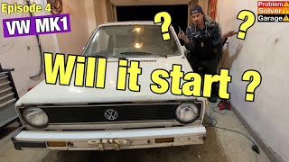 Volkswagen Cabriolet mk1 will it start First start in five years [upl. by Maryly379]