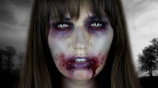 Easy ZOMBIE Halloween Makeup that ANYONE can do Affordable amp Awesome [upl. by Celisse698]