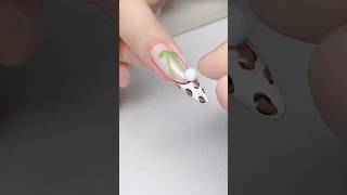 Its winter now time to make cherries and eat cherries nail art 🎭 🍒😺ytshorts [upl. by Ecyal]