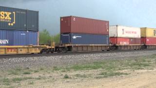 Fast CSX Intermodal Train Eastbound [upl. by Ronoel]