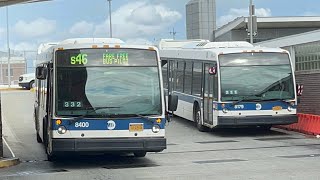 MTA NYCT 20156 Novabus LFS 8400 on the S46 FARE FREE at St George Ferry Terminal [upl. by Esiahc]