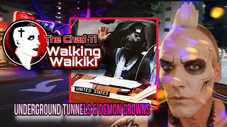 Underground Tunnels amp Demon Crowns  Walking Waikiki  Oahu Hawaii [upl. by Lillis]