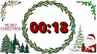 45 second christmas Timer RED christmas timer holidays [upl. by Hosbein486]