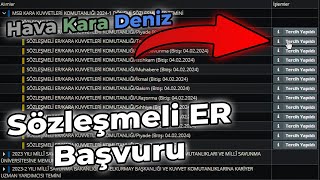 SÖZLEŞMELİ ER NASIL BAŞVURU YAPILIR [upl. by Enrahs]