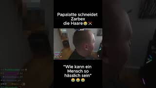 Papaplatte schneidet Zarbex die Haare😂✂ Papaplatte Zarbex [upl. by Olenka]