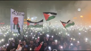 Demonstration in support of Palestine in Novi Pazar Serbia [upl. by Ab]