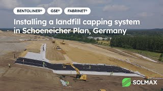 Installing a landfill capping system in Schoeneicher Plan Germany [upl. by Suzetta]