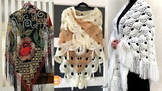 Top 50 Stylish Crochet Cotton Yarn Caplet Ponchos And Cap Shawl Style Bridal Wear Caplet Shawl2024 [upl. by Aennyl]