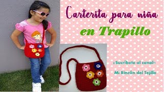 CARTERA NIÑA CROCHET GANCHILLO paso a paso tutorial  CROCHET GIRL BAG step by step tutorial [upl. by Hirsch]