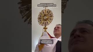 Eucharistic Miracle Saturday August 10 2024 in Bogota Colombia during the adoration vigil for [upl. by Ennoid]