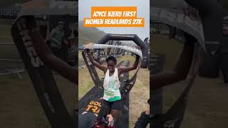 JOYCE NJERU FIRST WOMEN HEADLANDS 27K trailrunning running hardlopen [upl. by Jonah]