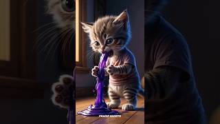 Dad cat do robbery for his son😦cartoon cat catlover shorts viralvideo fyp [upl. by Bidle]